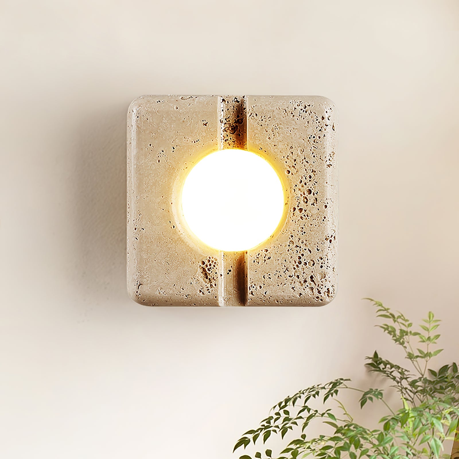 Olvenan Travertine Wall Light - Blowlighting