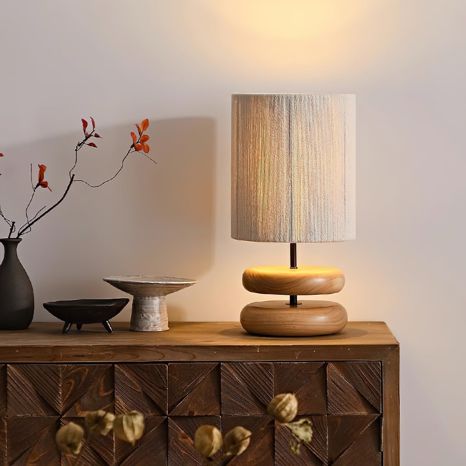 Nora Wood Table Lamp - Blowlighting