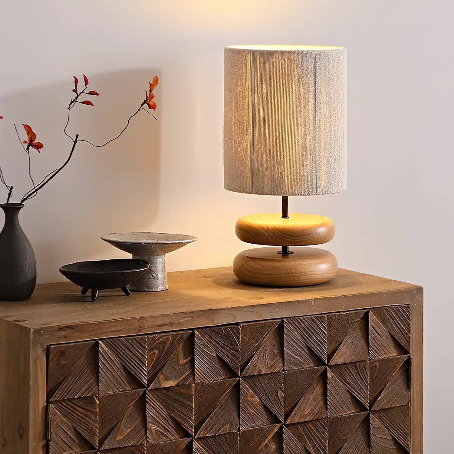 Nora Wood Table Lamp - Blowlighting
