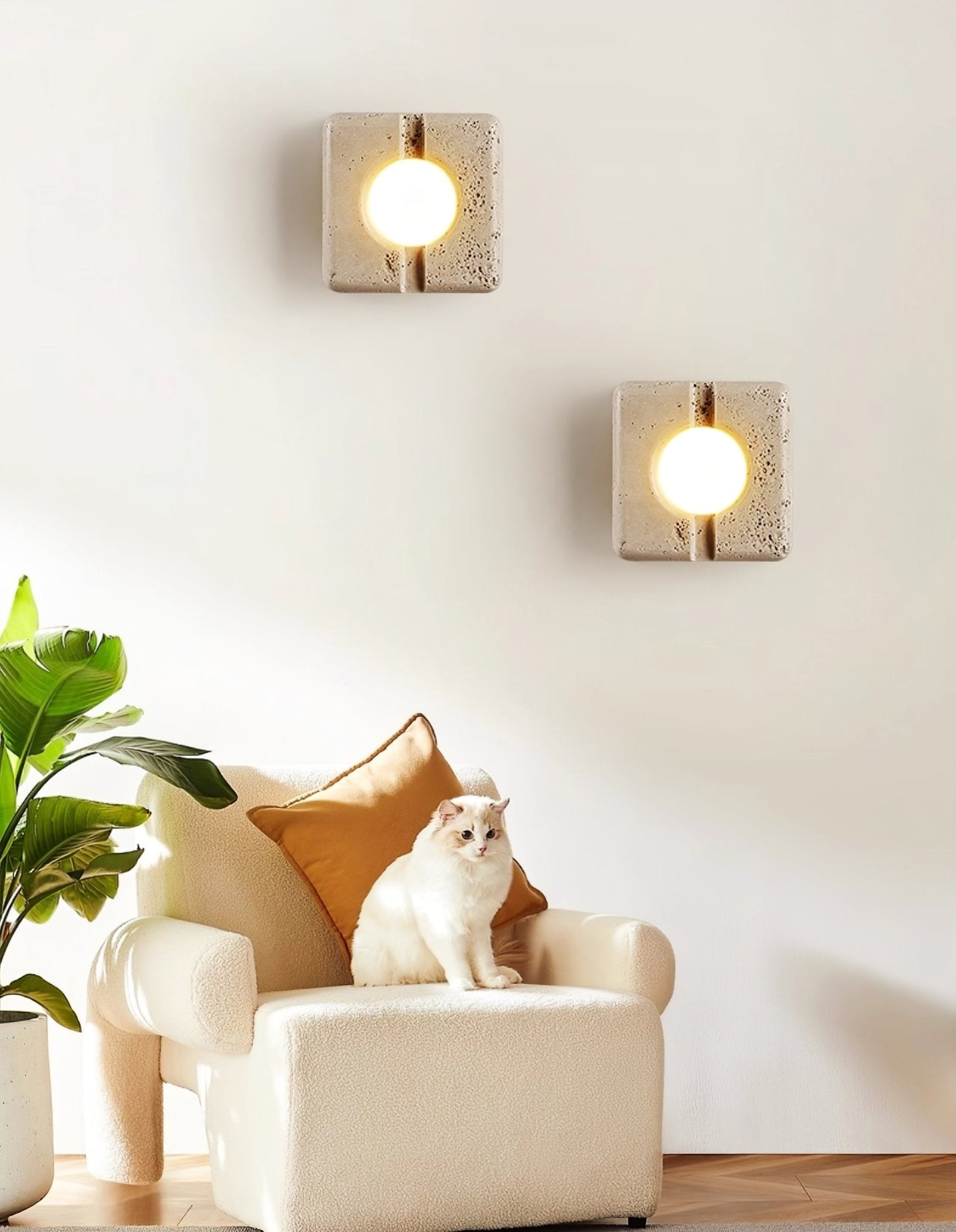 Olvenan Travertine Wall Light - Blowlighting