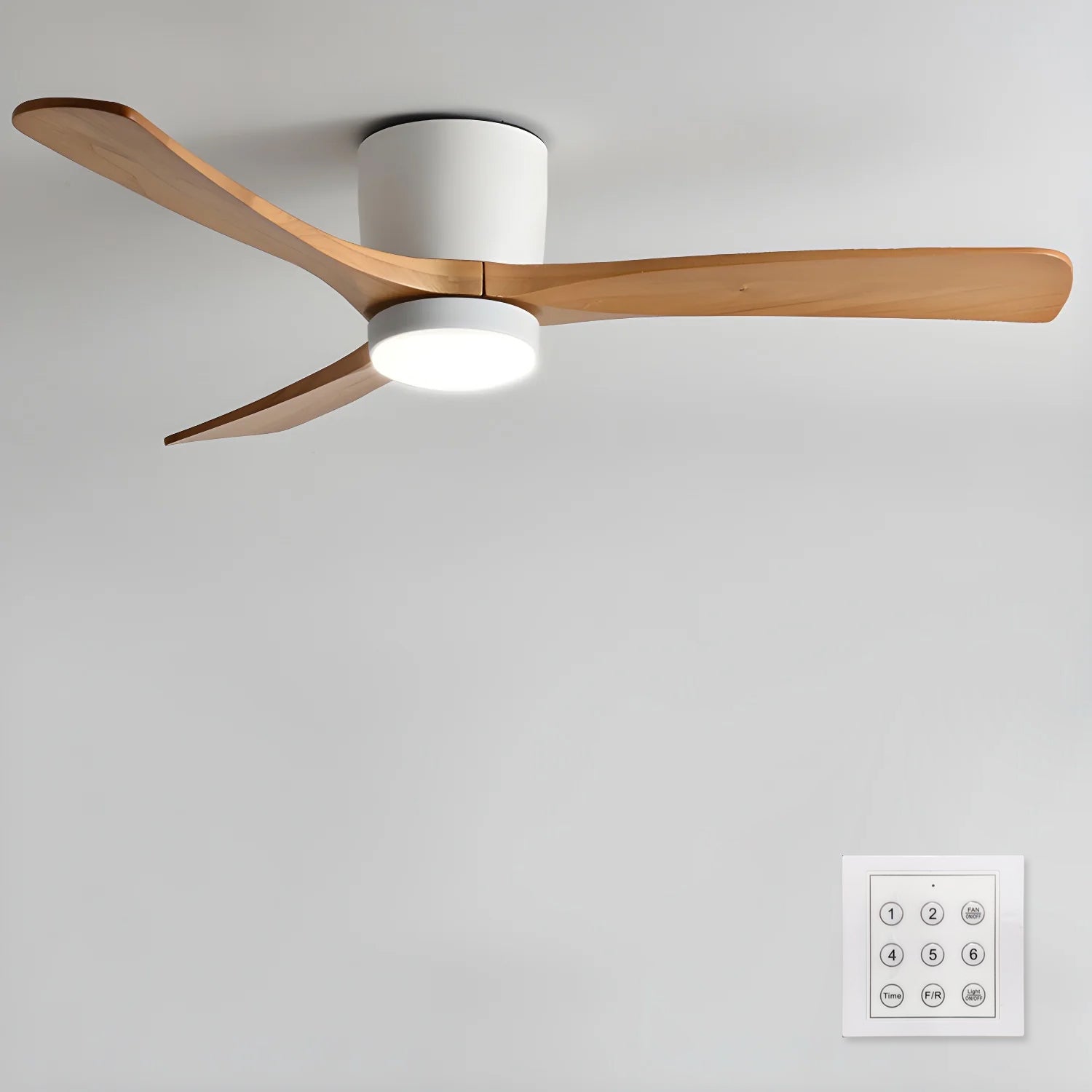 Elena Modern Wood Ceiling Fan Light - Blowlighting