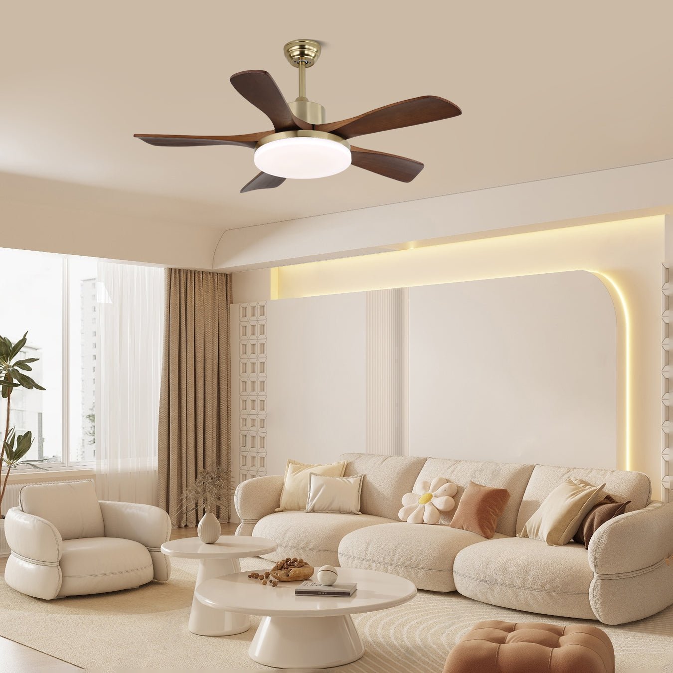 Aurelia Wood Ceiling Fan Light - Blowlighting