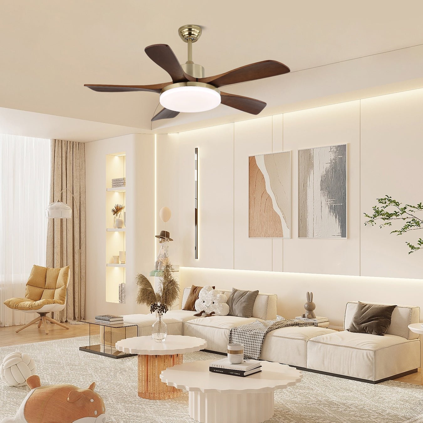 Aurelia Wood Ceiling Fan Light - Blowlighting