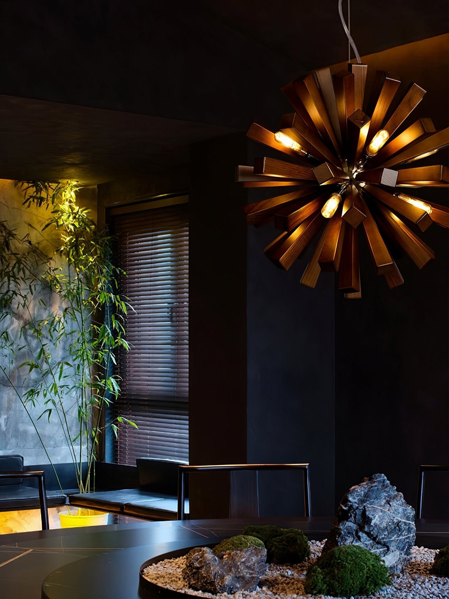 Nova Premium Nordic Art Burst Wood Metal Chandelier - Blowlighting