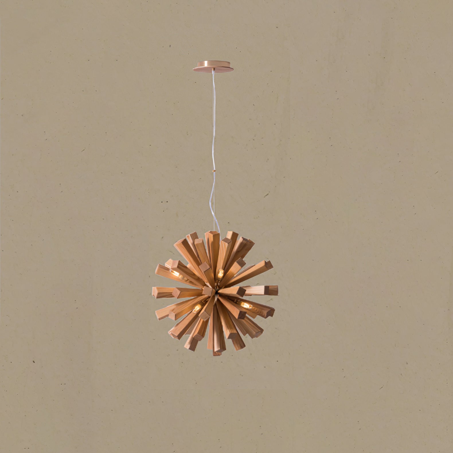Nova Premium Nordic Art Burst Wood Metal Chandelier - Blowlighting