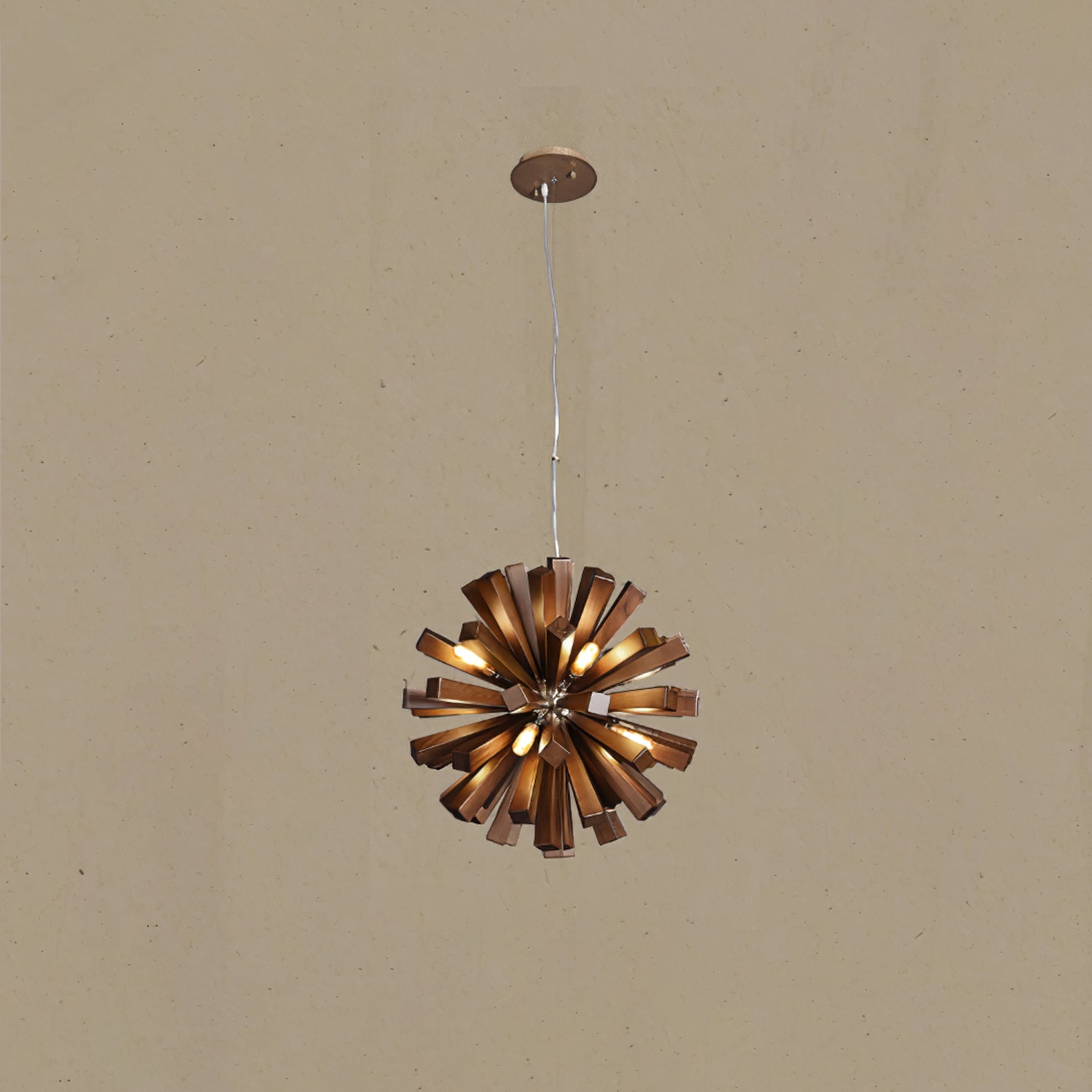 Nova Premium Nordic Art Burst Wood Metal Chandelier - Blowlighting