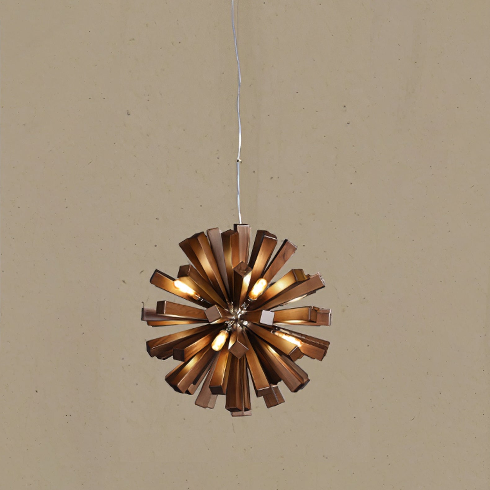 Nova Premium Nordic Art Burst Wood Metal Chandelier - Blowlighting