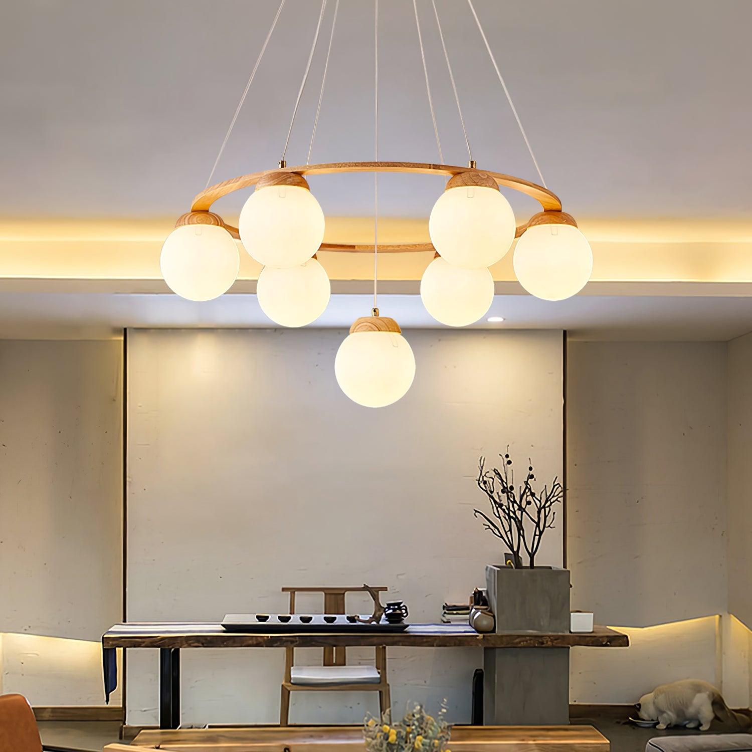 Miira Wood Chandelier - Blowlighting