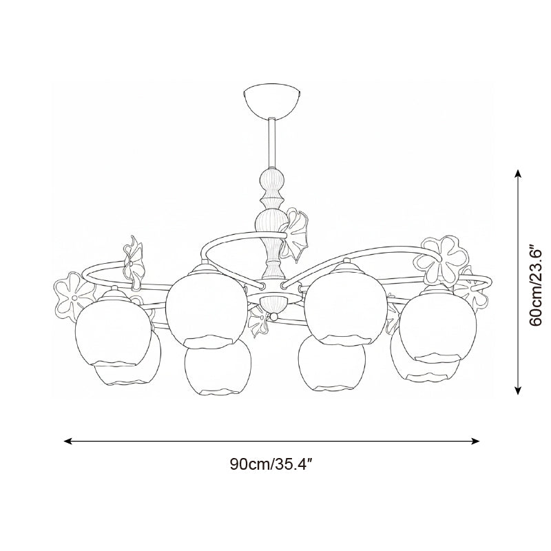 Arvilo Elegant Glass Chandelier