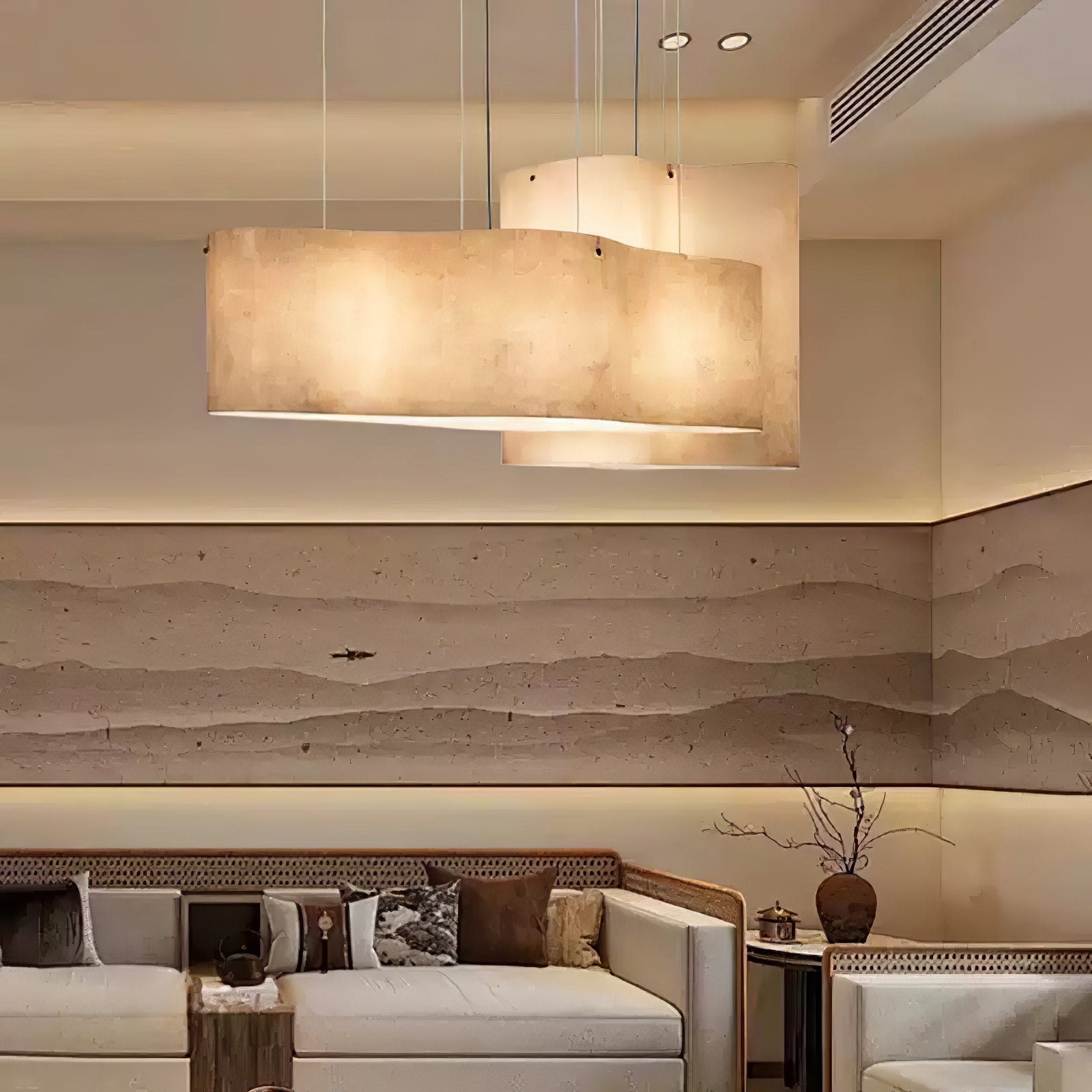 Aurora Pendant Lamp Cloud Shape Modern - Blowlighting