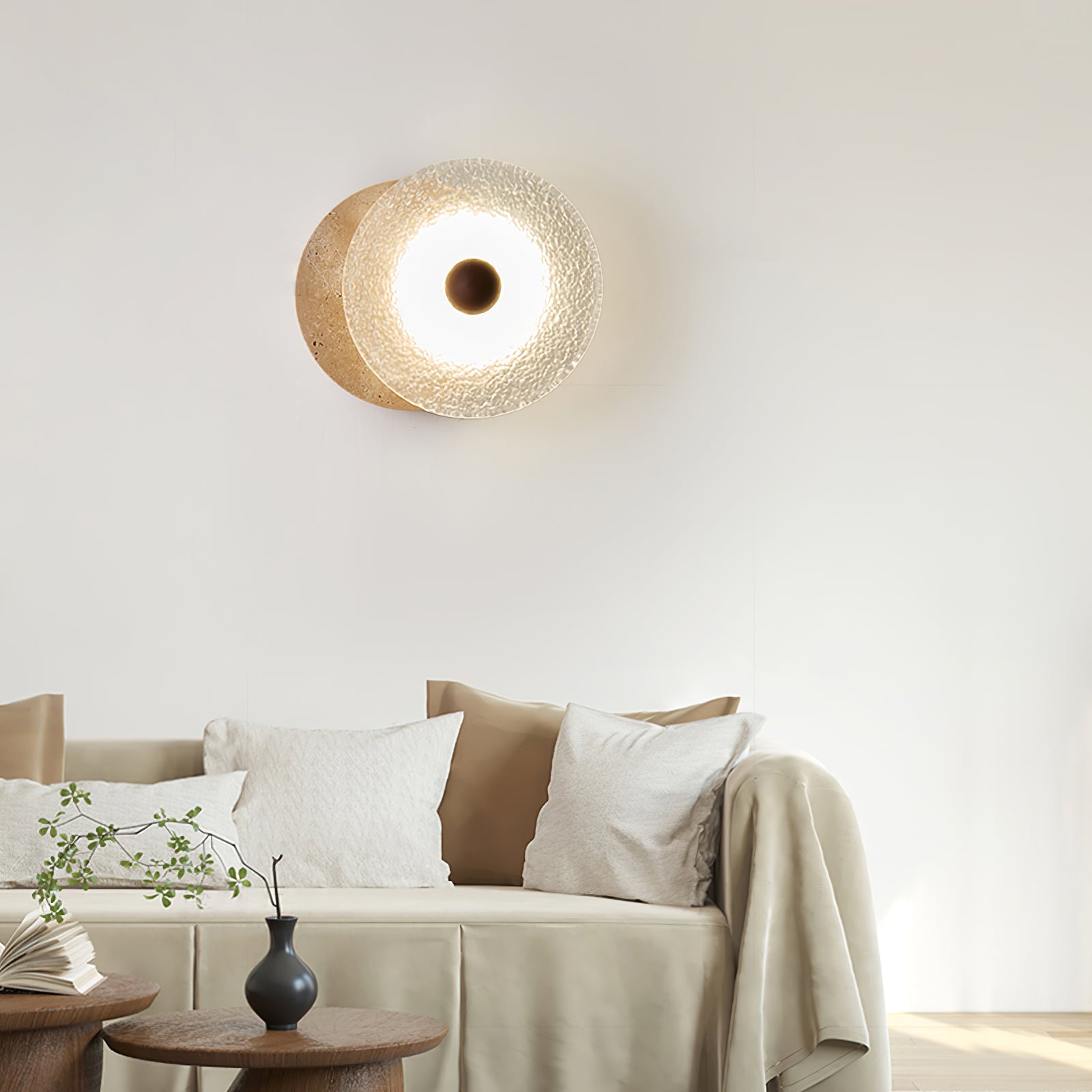 Olivia Travertine Wall Light - Blowlighting