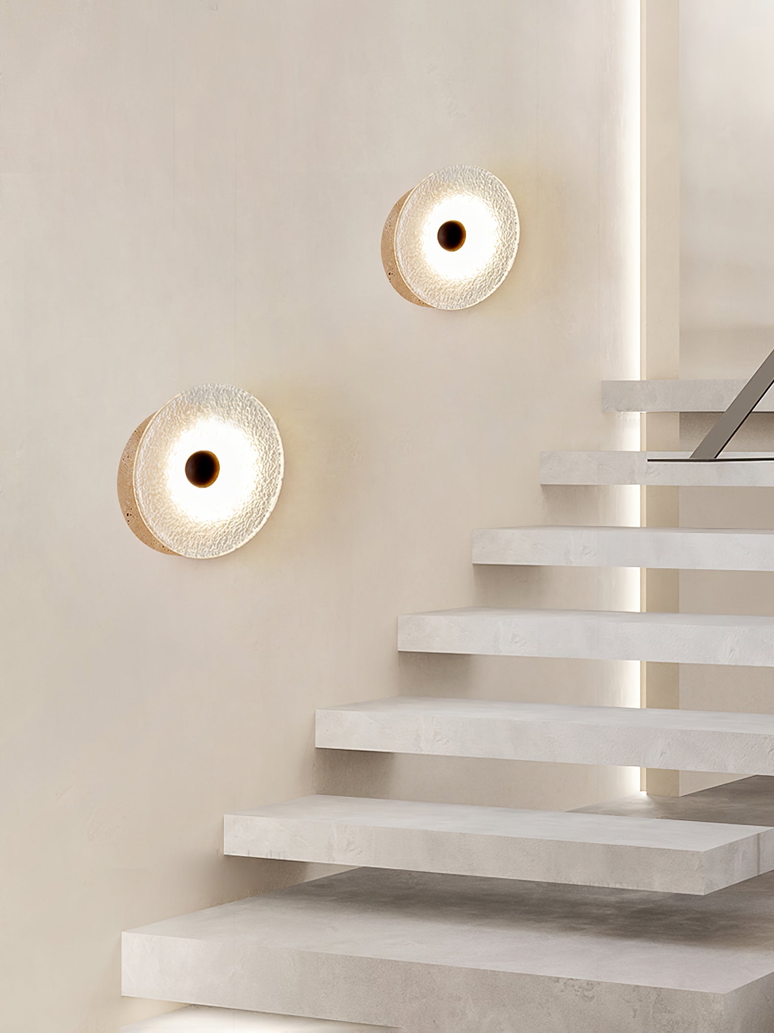 Olivia Travertine Wall Light - Blowlighting