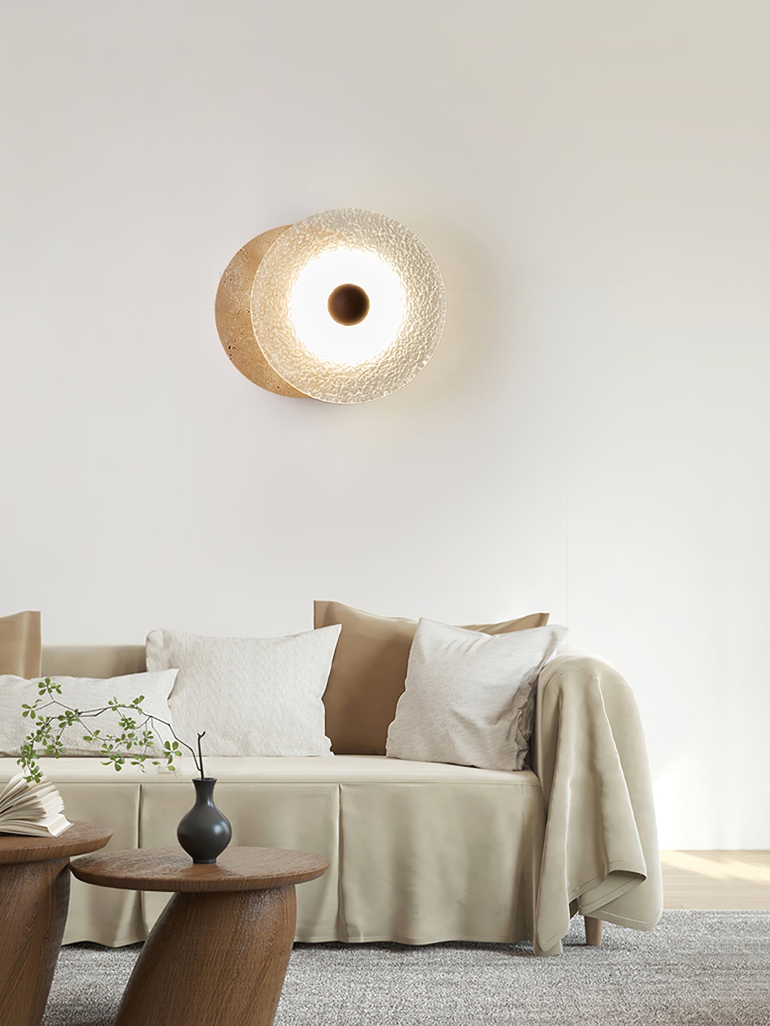 Olivia Travertine Wall Light - Blowlighting