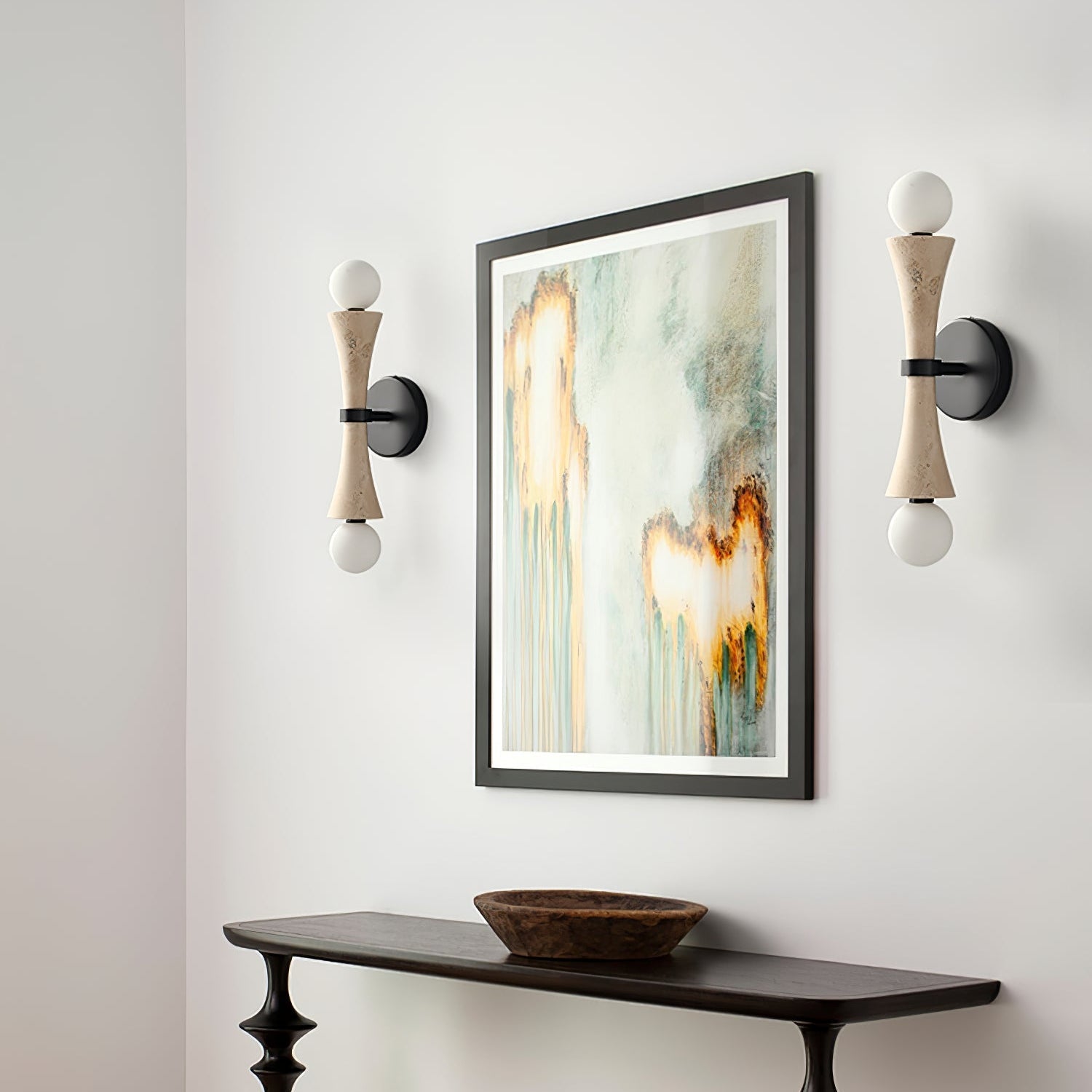 Oloriel Sculptural Travertine Wall Light - Blowlighting