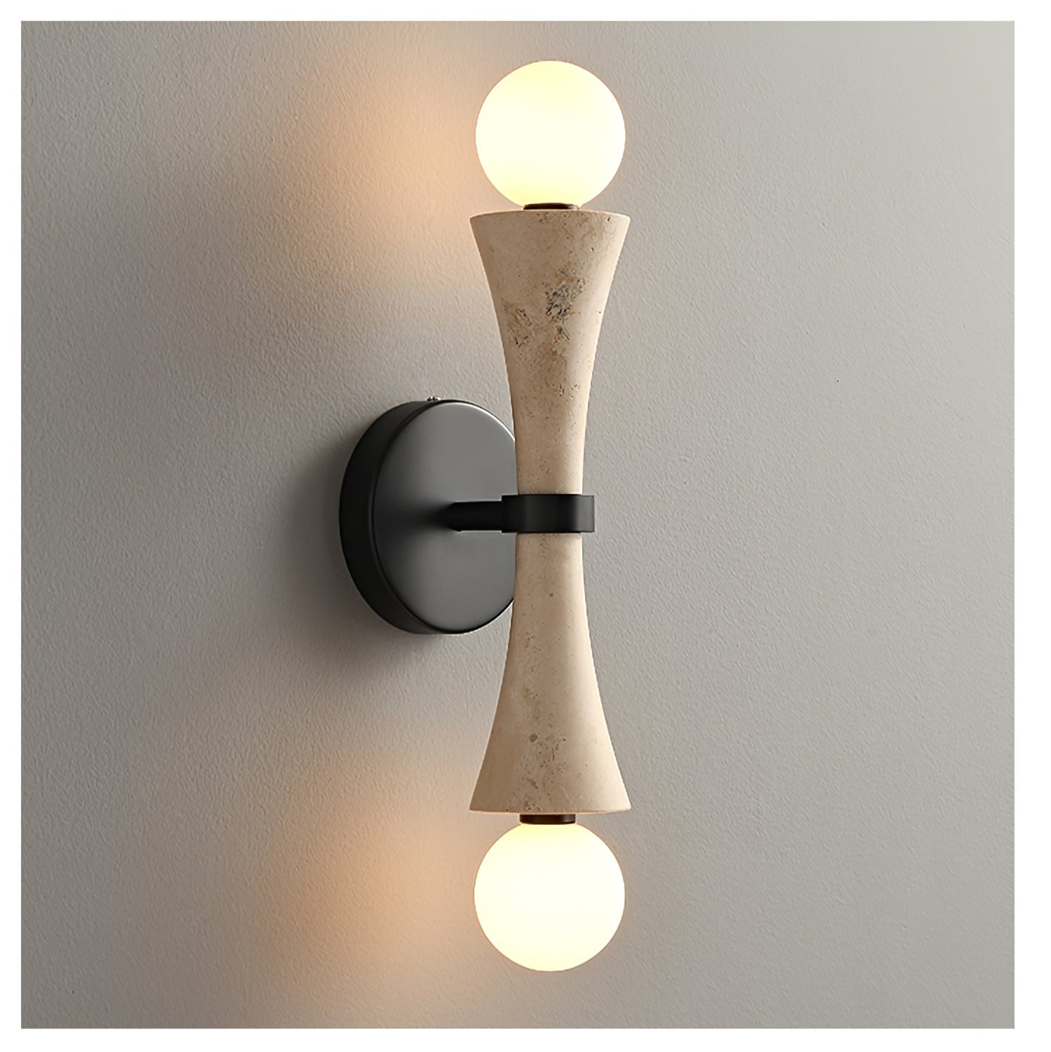 Oloriel Sculptural Travertine Wall Light - Blowlighting