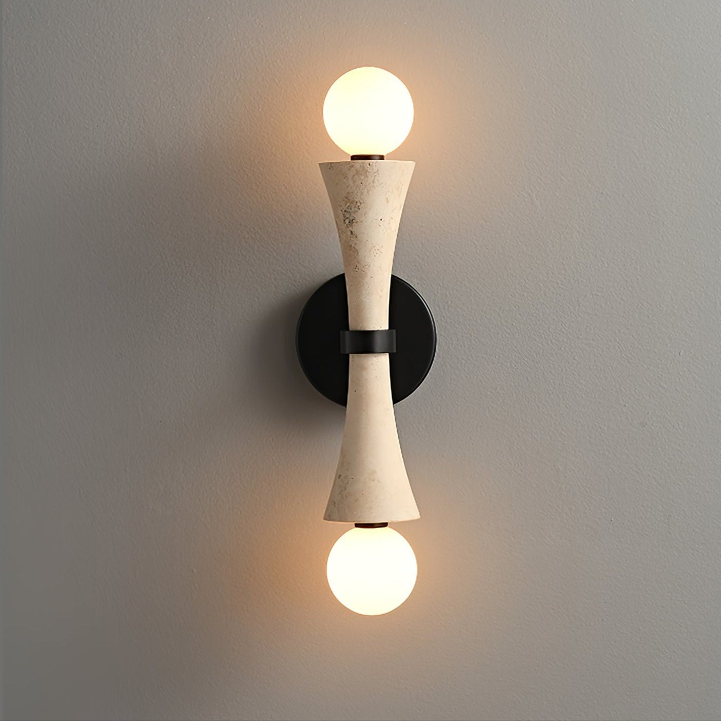 Oloriel Sculptural Travertine Wall Light - Blowlighting