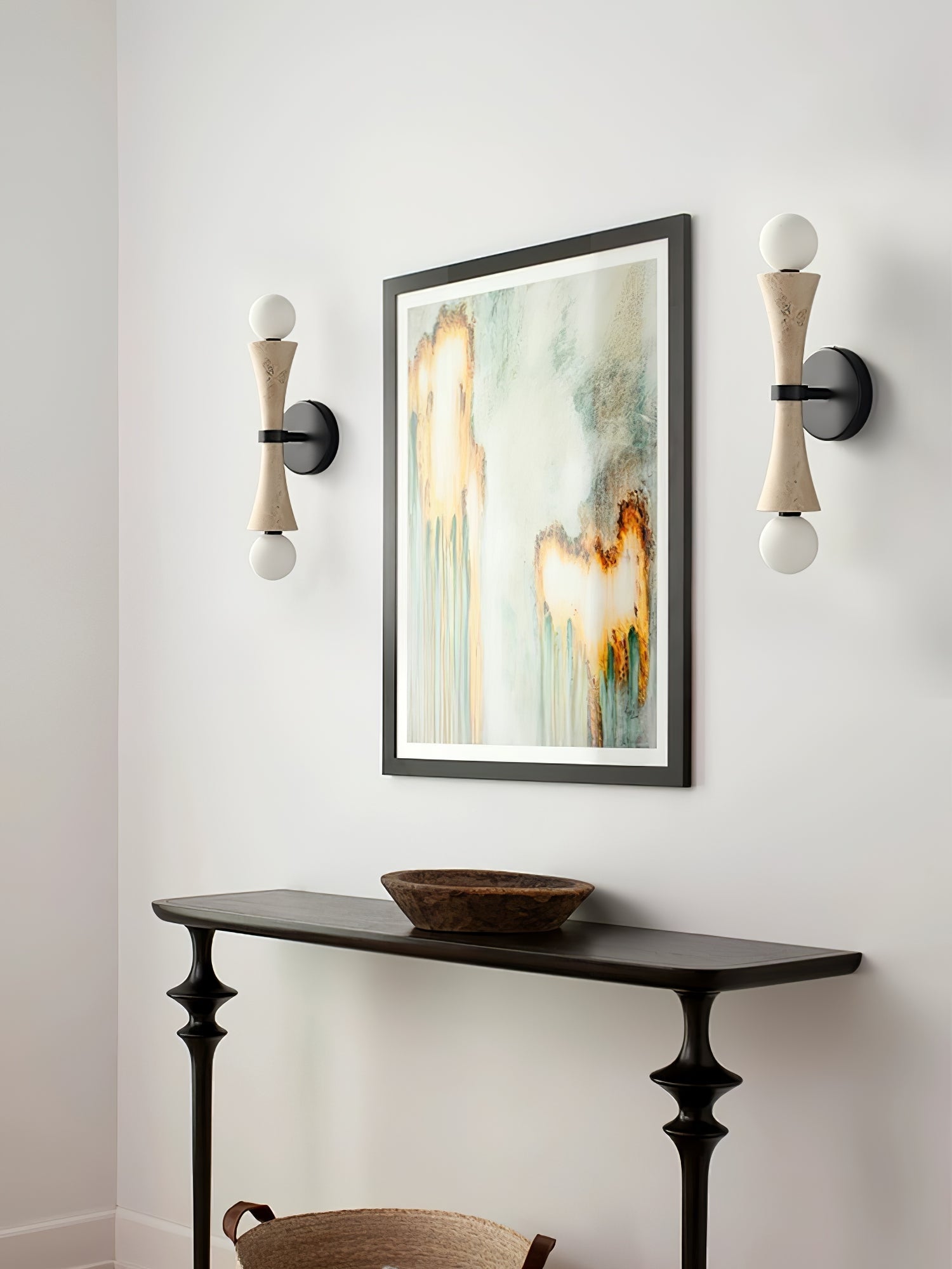 Oloriel Sculptural Travertine Wall Light - Blowlighting