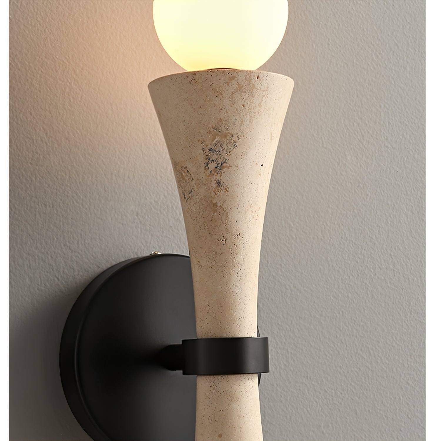 Oloriel Sculptural Travertine Wall Light - Blowlighting