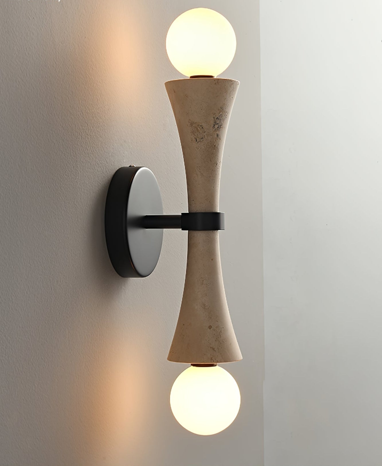 Oloriel Sculptural Travertine Wall Light - Blowlighting