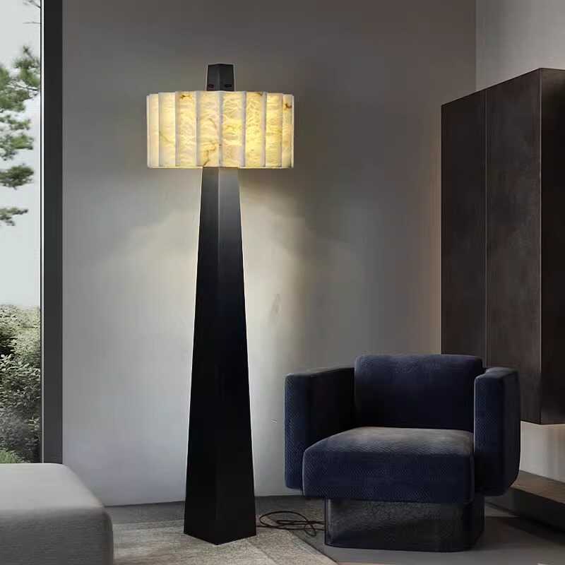 Obelisk Alabaster Floor Lamp - Vakkerlight