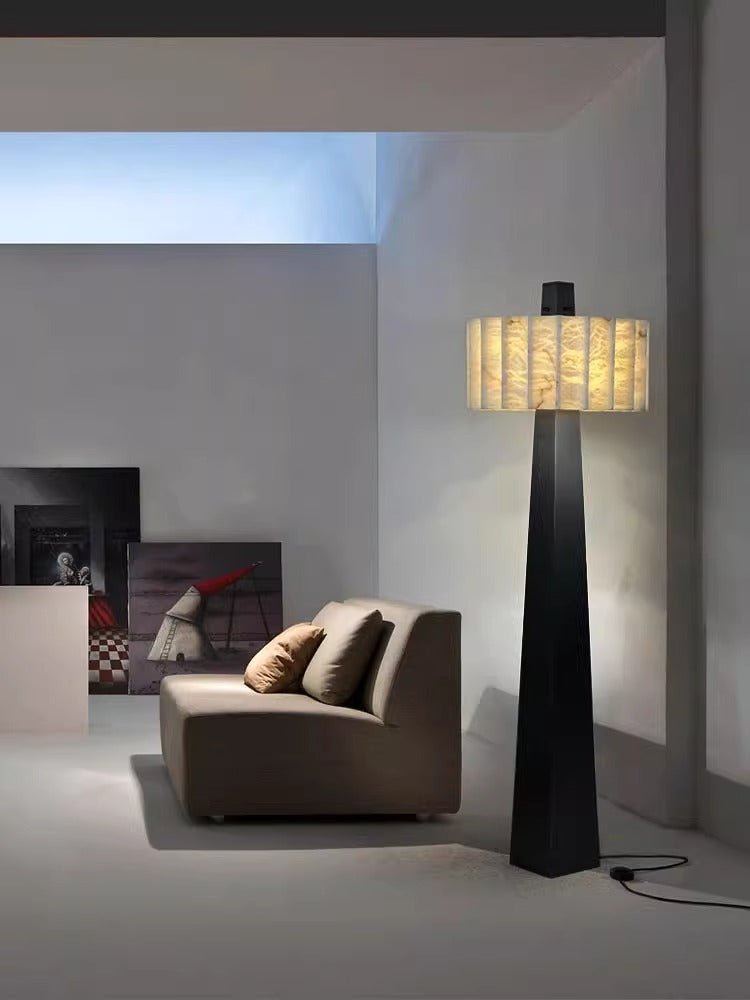 Obelisk Alabaster Floor Lamp - Vakkerlight