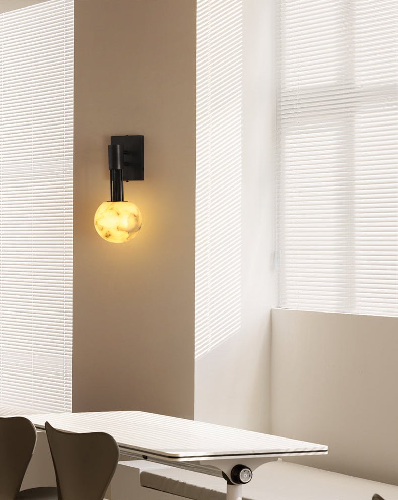 Obra Alabaster Globe Wall Sconce - Vakkerlight