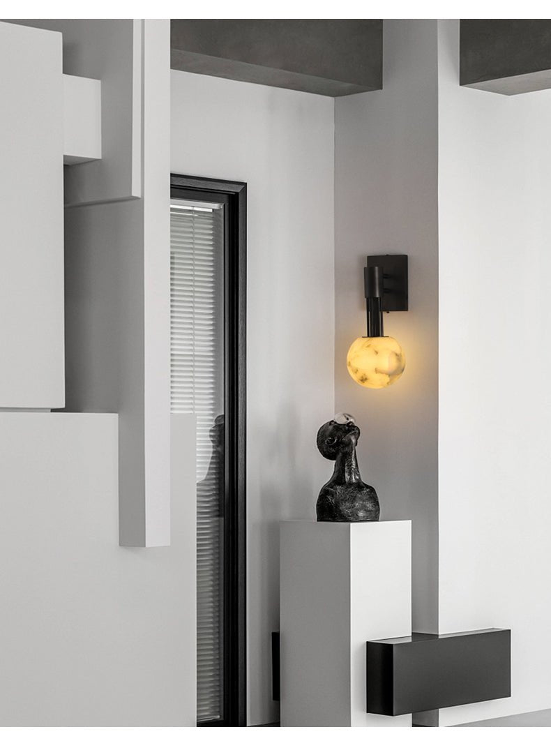 Obra Alabaster Globe Wall Sconce - Vakkerlight