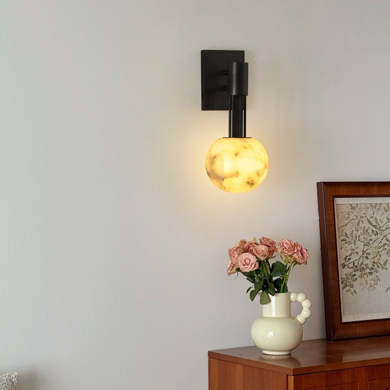 Obra Alabaster Globe Wall Sconce - Vakkerlight