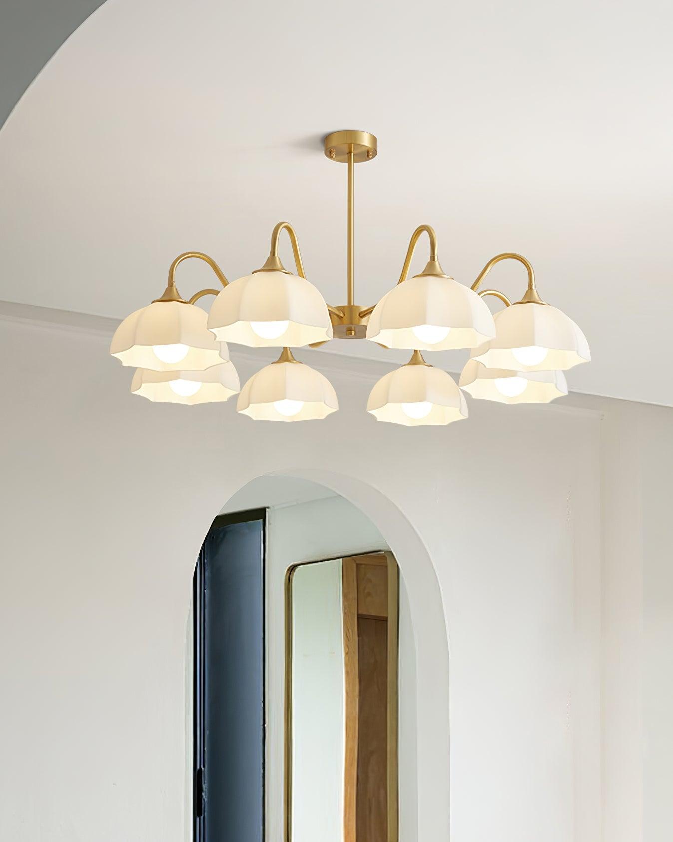 Octagonal Glass Bowl Chandelier - Blowlighting