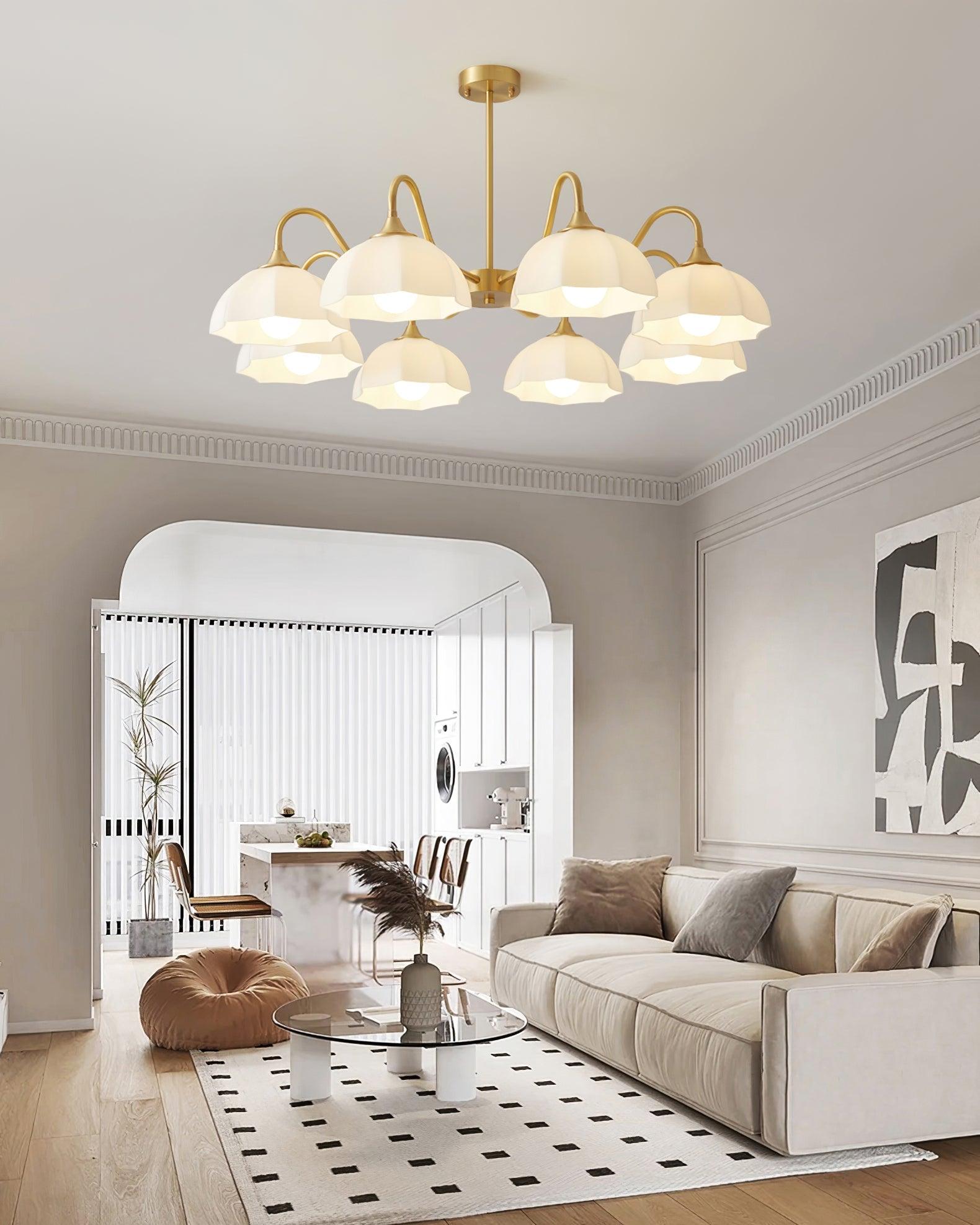 Octagonal Glass Bowl Chandelier - Blowlighting