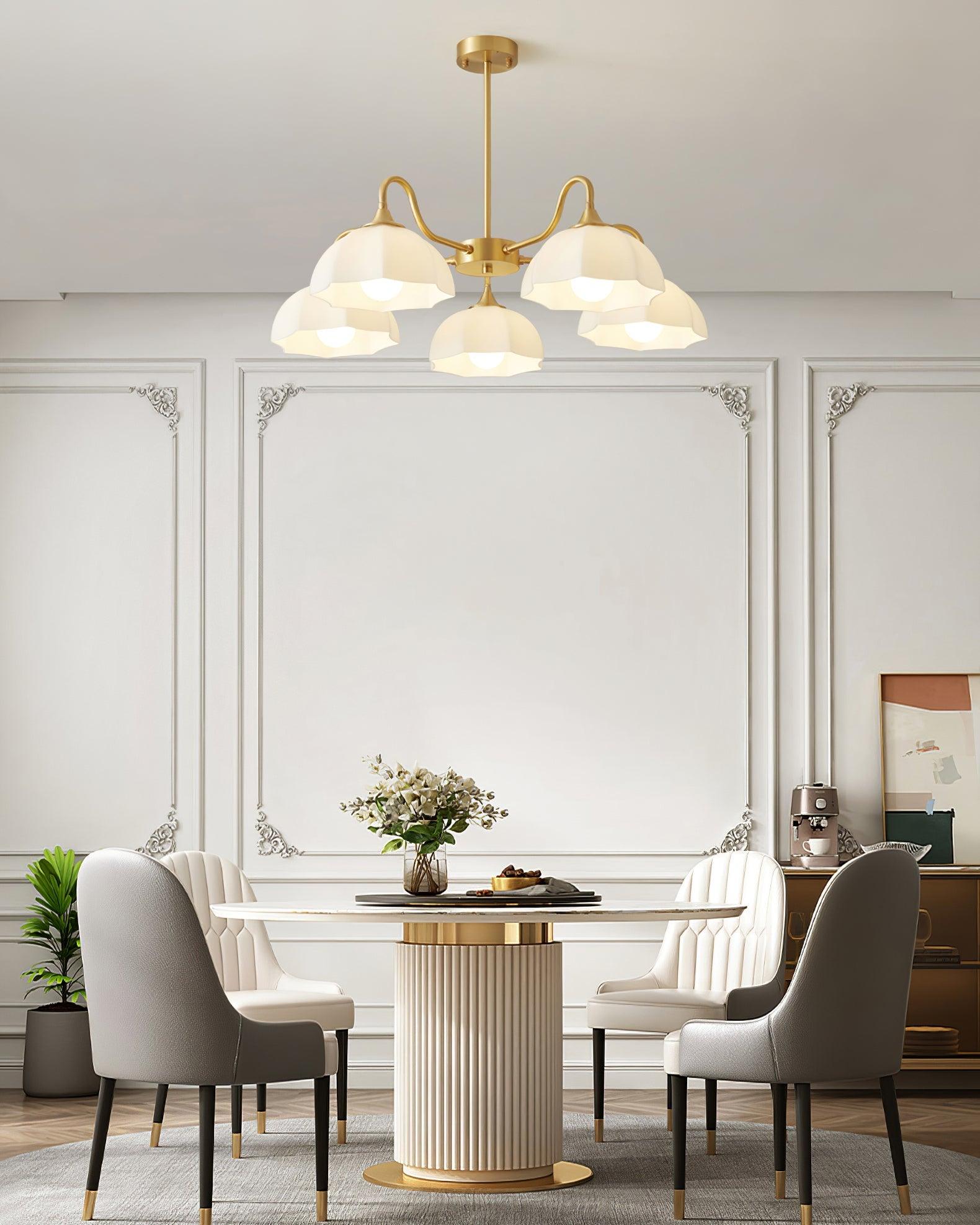 Octagonal Glass Bowl Chandelier - Blowlighting