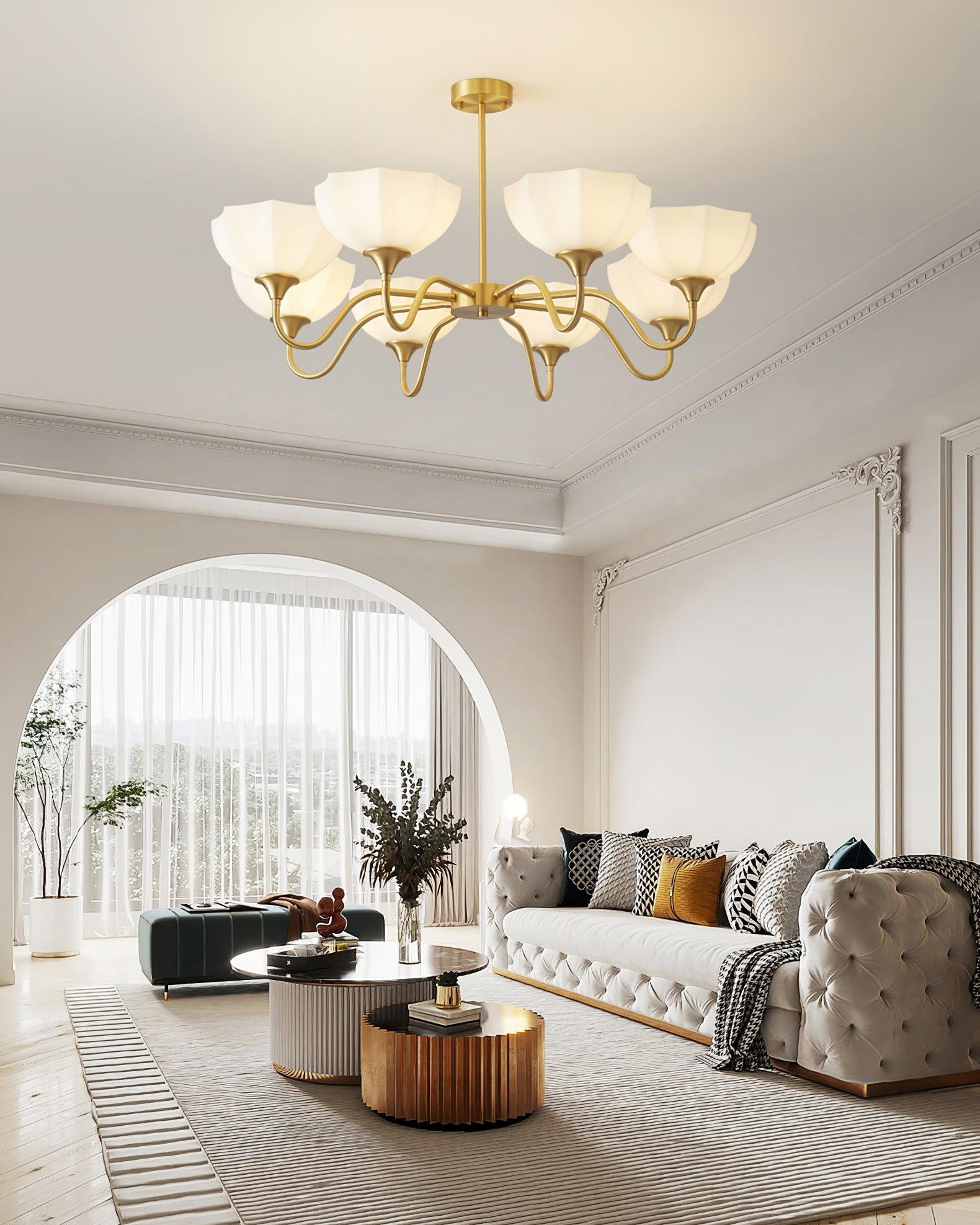 Octagonal Glass Bowl Chandelier - Blowlighting