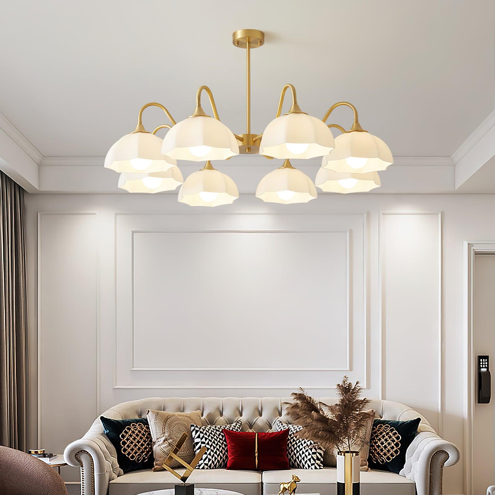 Octagonal Glass Bowl Chandelier - Blowlighting