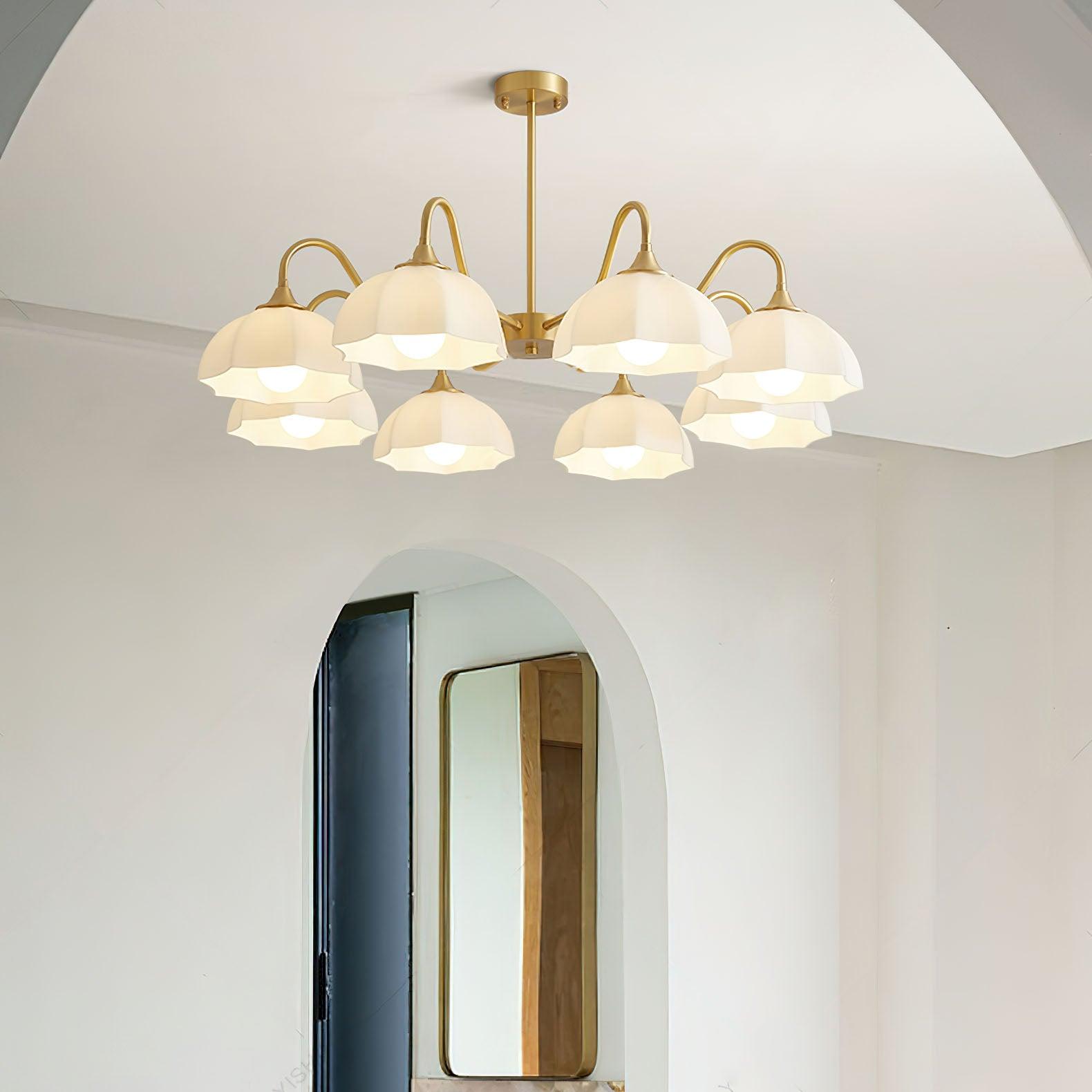 Octagonal Glass Bowl Chandelier - Blowlighting