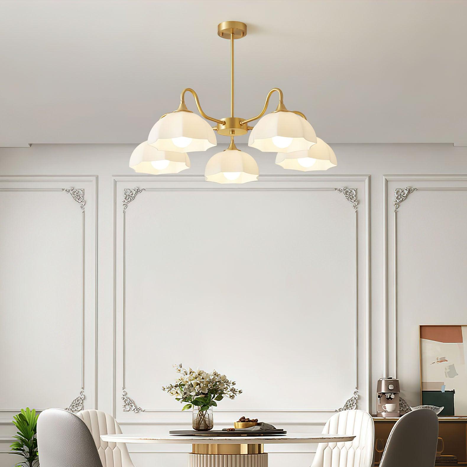 Octagonal Glass Bowl Chandelier - Blowlighting