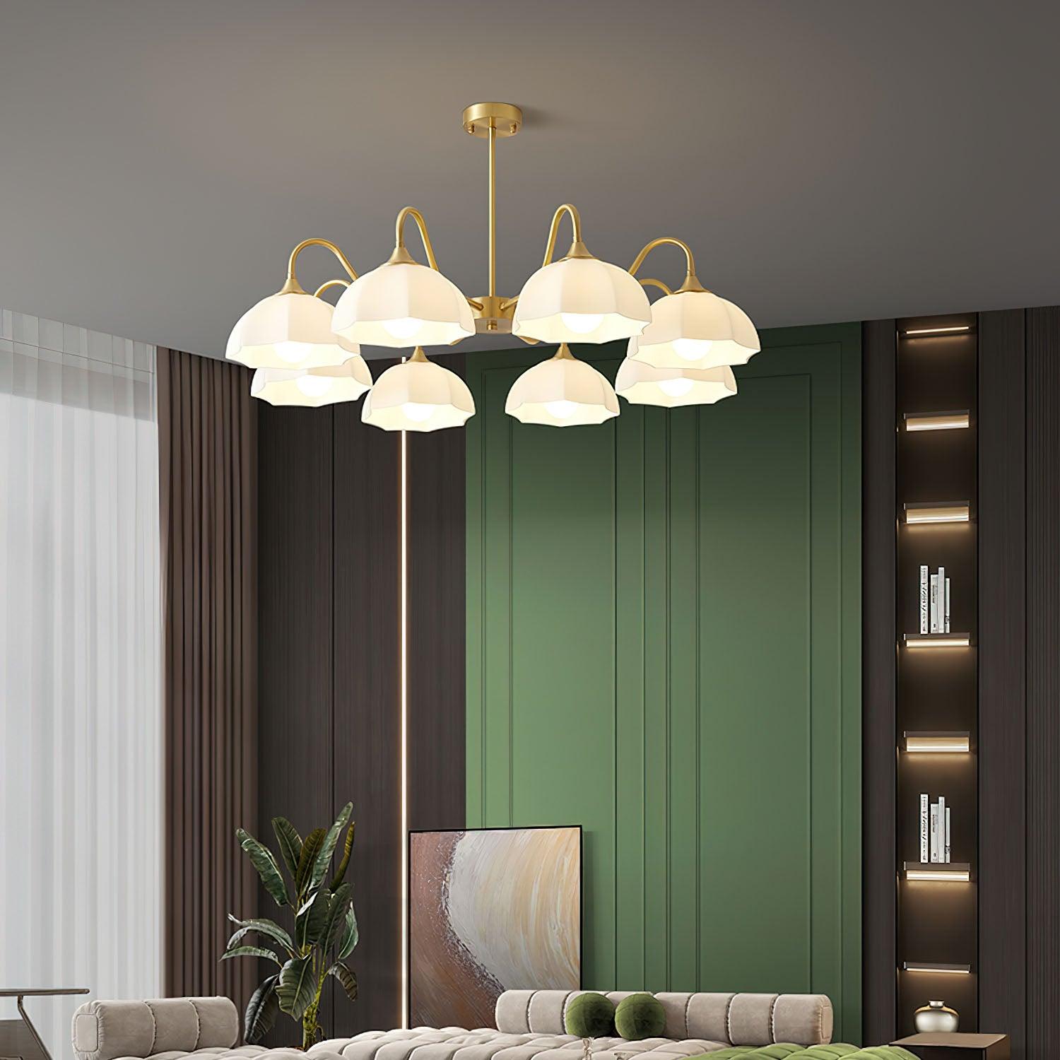 Octagonal Glass Bowl Chandelier - Blowlighting