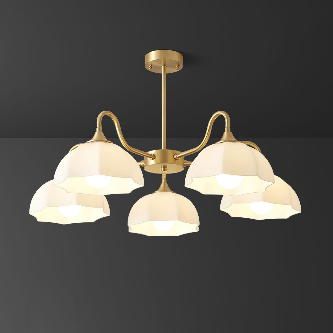 Octagonal Glass Bowl Chandelier - Blowlighting
