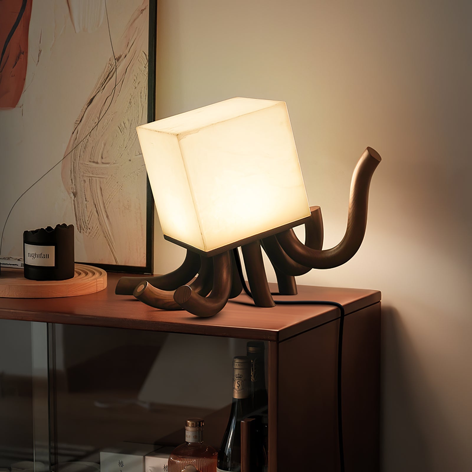 Ivvinos Tentacle Alabaster Table Lamp - Blowlighting