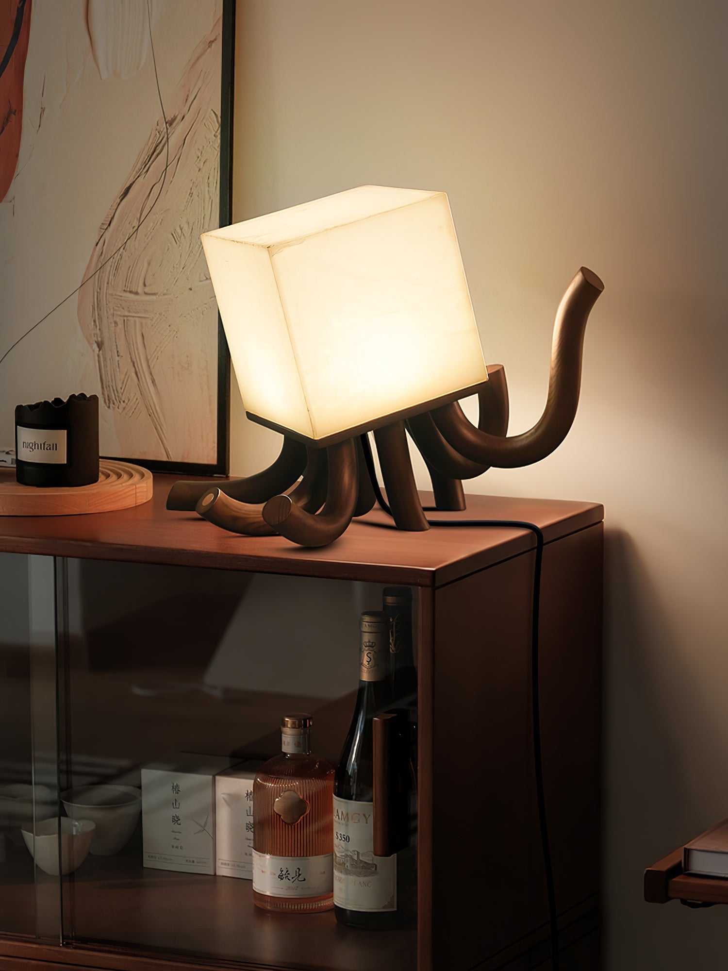Ivvinos Tentacle Alabaster Table Lamp - Blowlighting