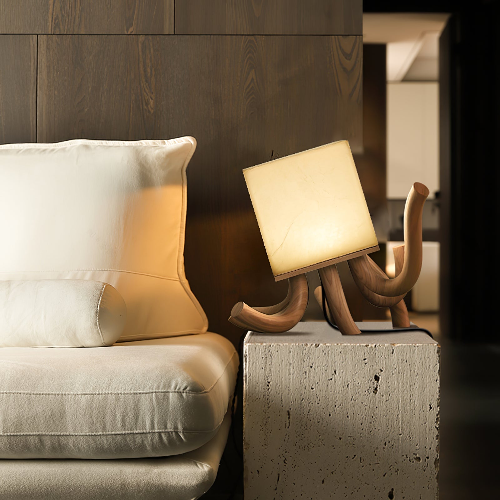 Ivvinos Tentacle Alabaster Table Lamp - Blowlighting