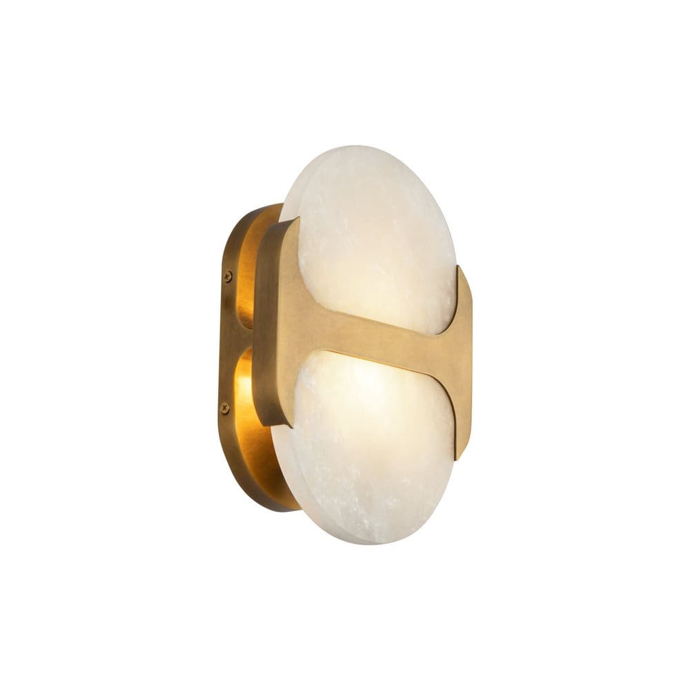 Ulthaora Double Globe Alabaster Wall Ligh - Blowlighting