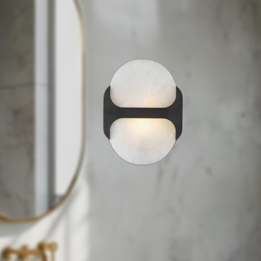 Ulthaora Double Globe Alabaster Wall Ligh - Blowlighting