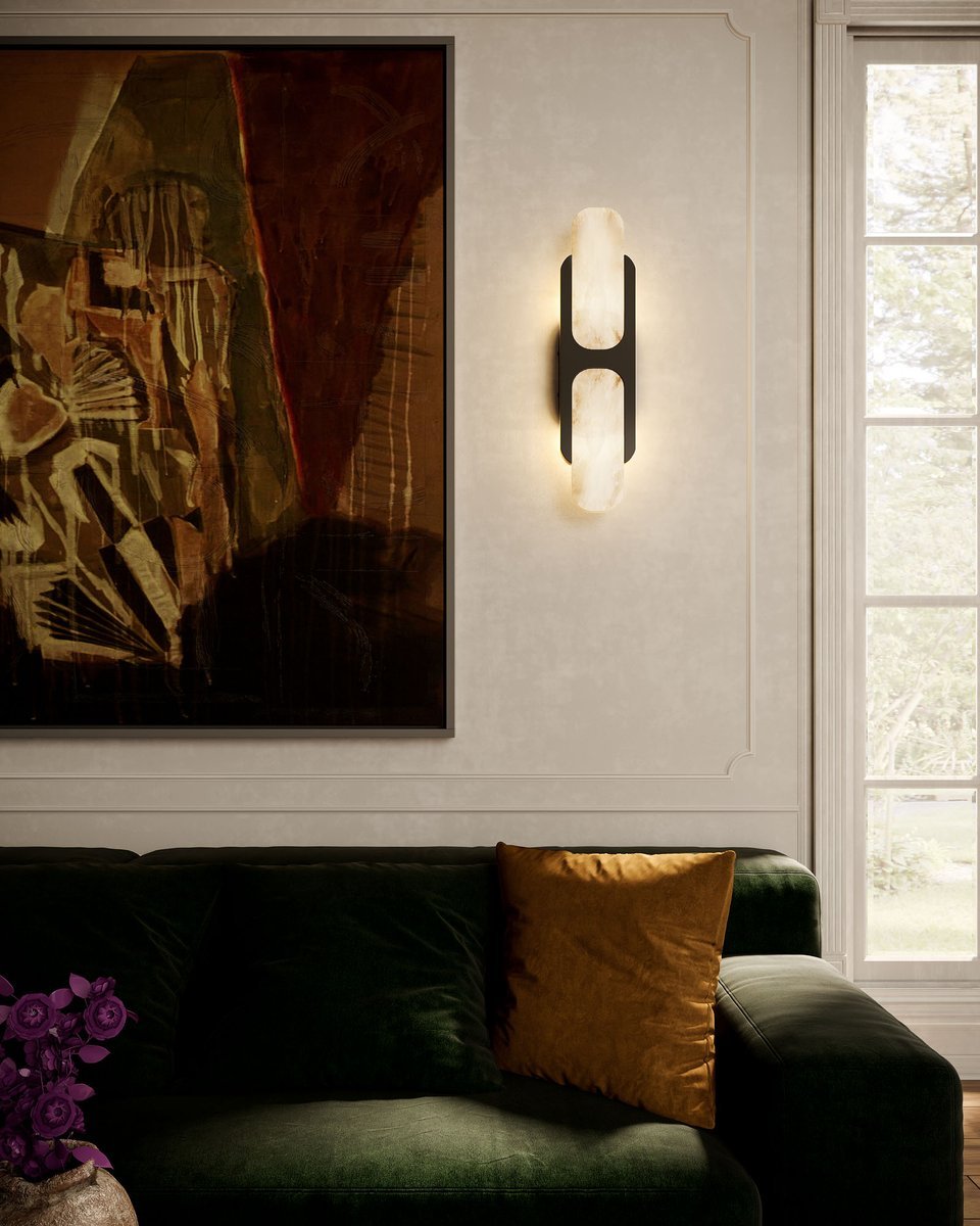 Ulthaora Double Globe Alabaster Wall Ligh - Blowlighting