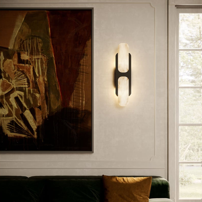 Ulthaora Double Globe Alabaster Wall Ligh - Blowlighting