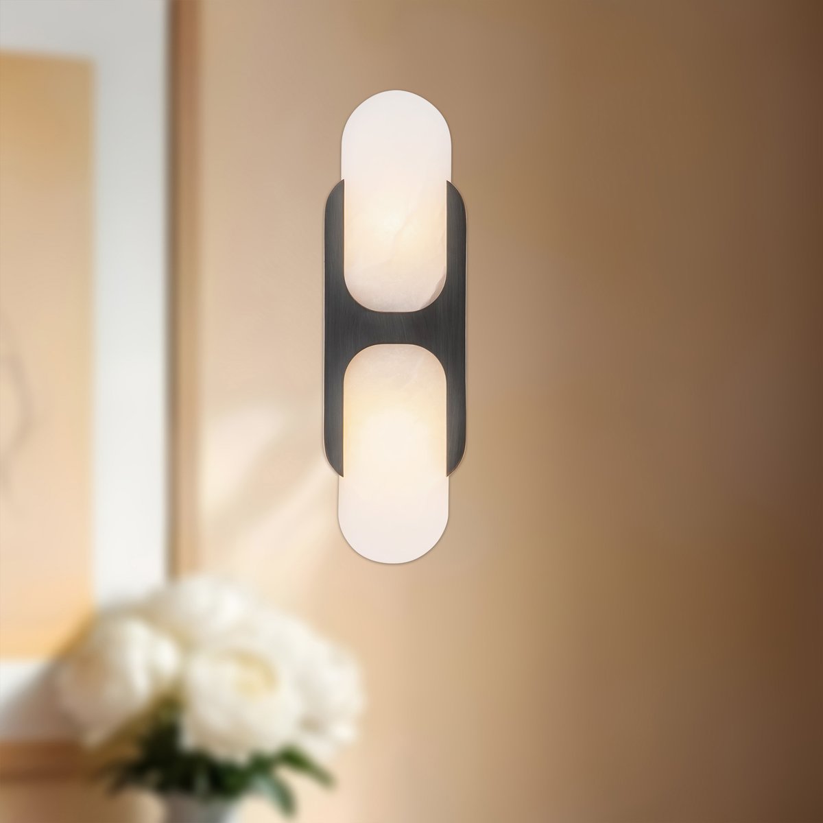 Ulthaora Double Globe Alabaster Wall Ligh - Blowlighting