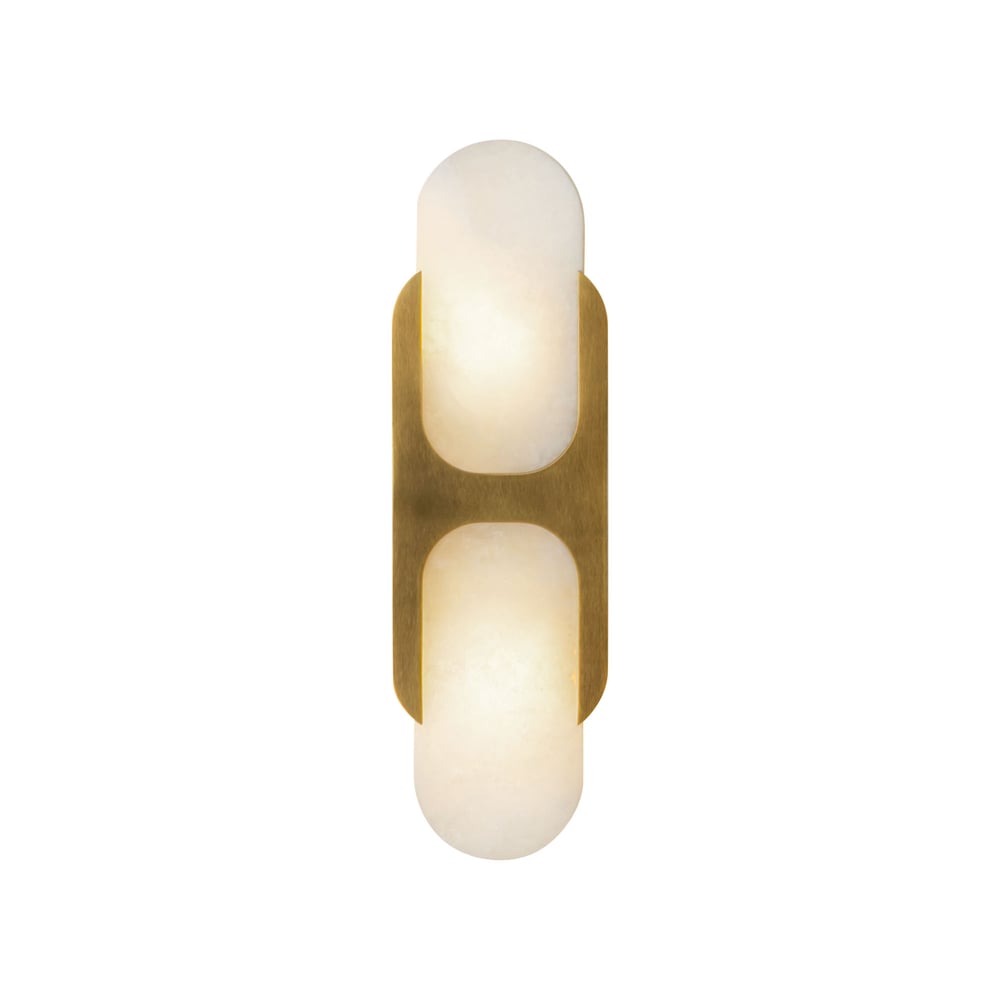 Ulthaora Double Globe Alabaster Wall Ligh - Blowlighting