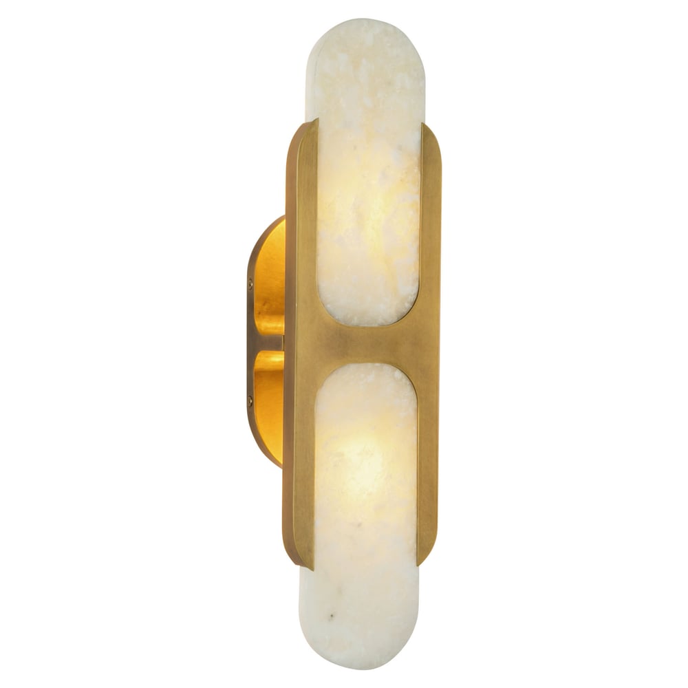Ulthaora Double Globe Alabaster Wall Ligh - Blowlighting