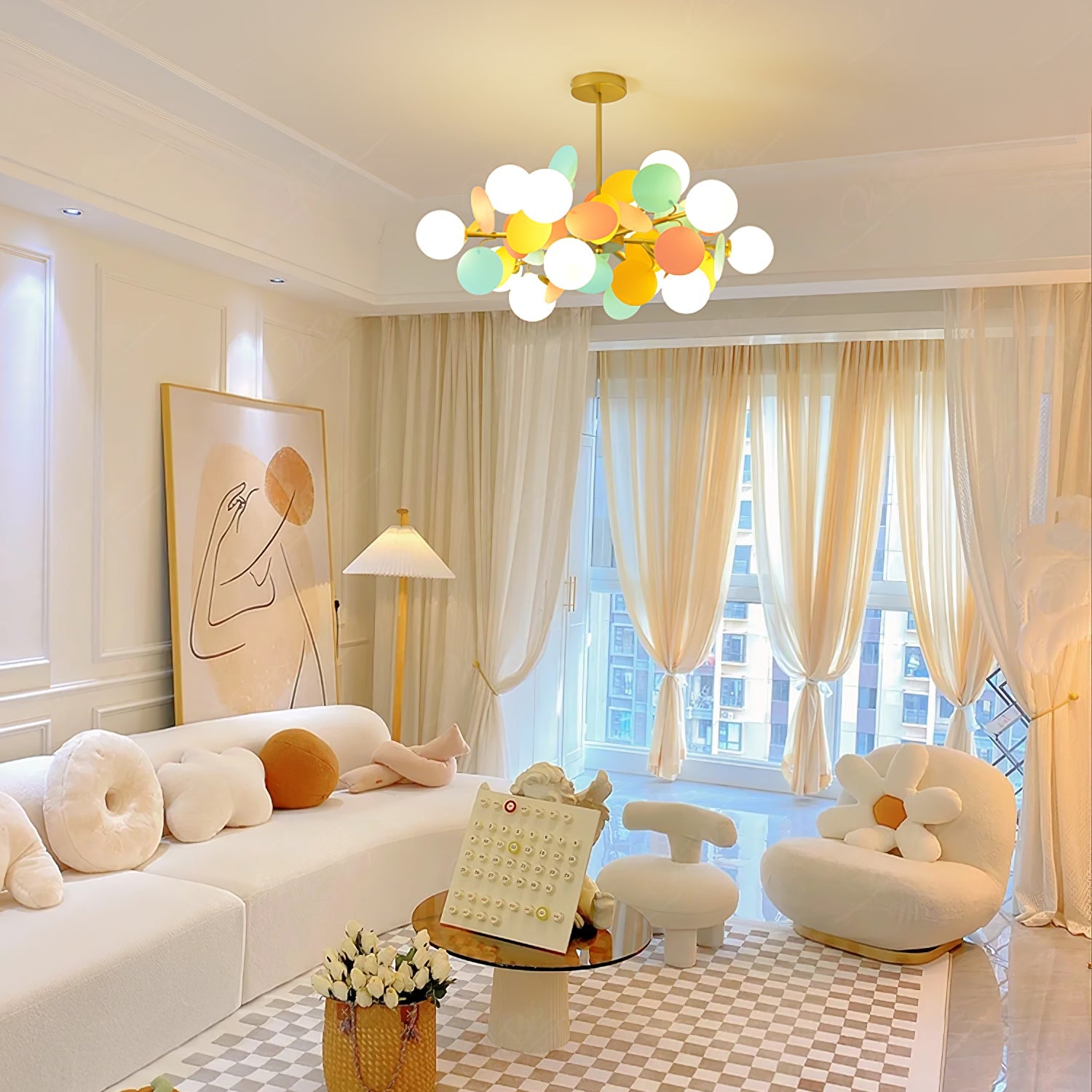Off White Tree Chandelier - Blowlighting