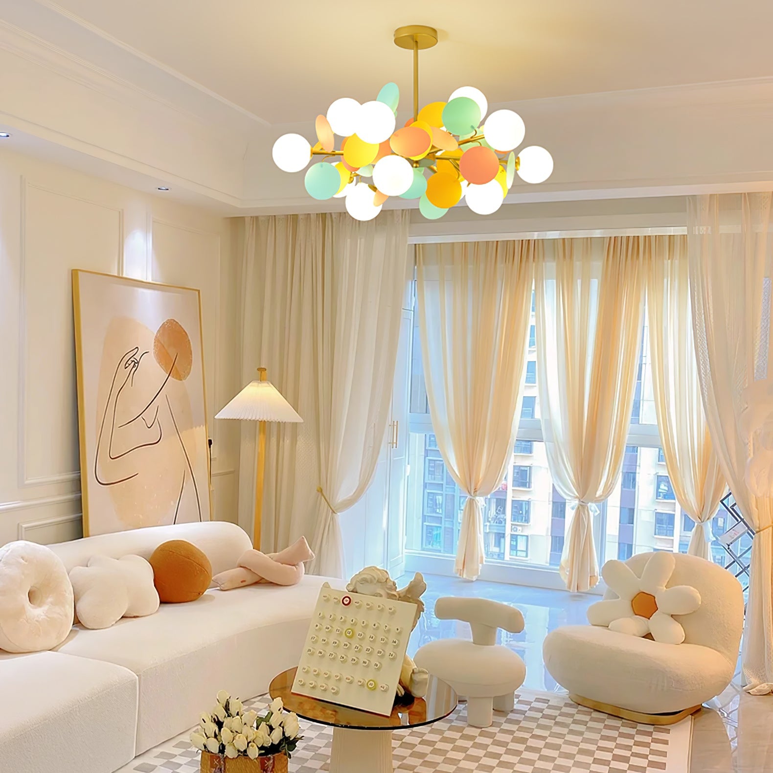 Off White Tree Chandelier - Blowlighting