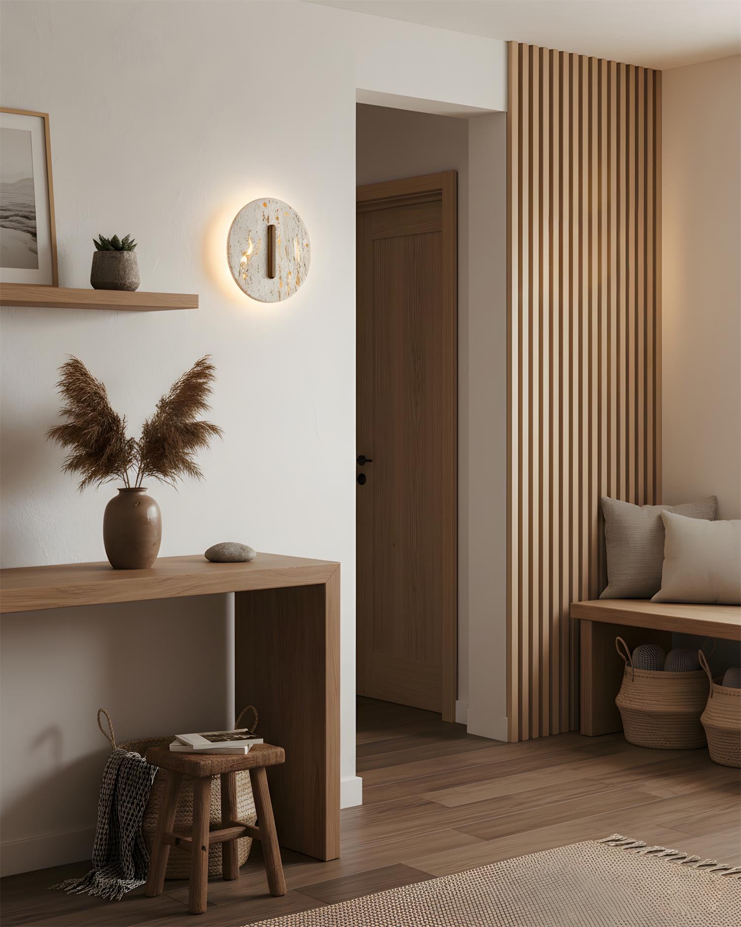 Olera Minimalist Travertine Wall Light